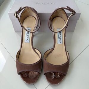 Jimmy Choo Anne Ballet pink 85 velvet strap